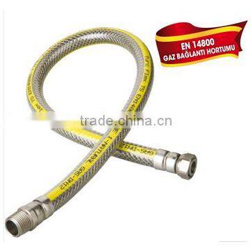 1/2''- 1/2'' Flexible Metal Hoses For Natural GAS- 125 cm