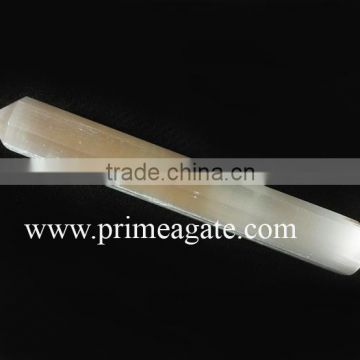 Selenite Faceted Massage Wands