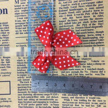 Wholesale handmade polka dots satin ribbon bow for undewear accessories in stock