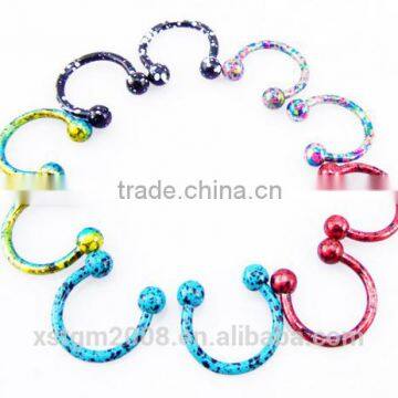 new design acrylic nose hoop open piercing jewelry