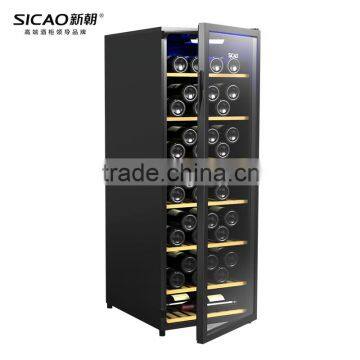 Sicao Compressor Glass Door Wine Fridge with Display Rack