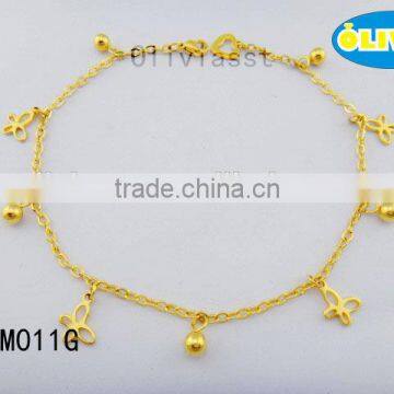 Olivia Jewelry 2016 Wholesale  Stainless Steel Gold Charm Jewelry Anklet