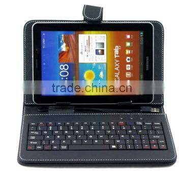 Hot sell USB Leather Tablet Keyboard Case For 7 8 9 10 inch android tablet