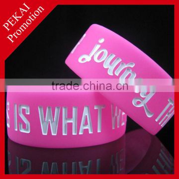 Cheap silicone wristband with logo printed