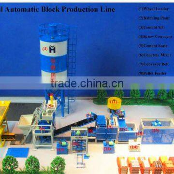 Full-automatic cement brick making machine brick production line QT6-15 fly ash paving brick machines