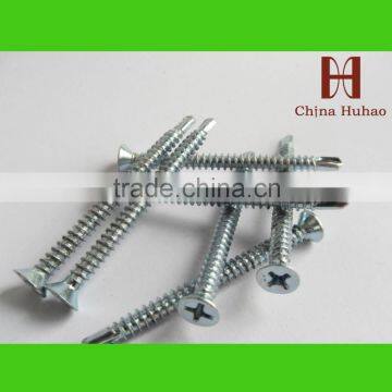 3.9x50mm slivery countersunk flat head self drilling screw