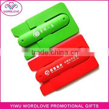 3M Sticky Silicone Mobile Phone Credit Card Holder,smart Wallet With Phone Stand photo-6