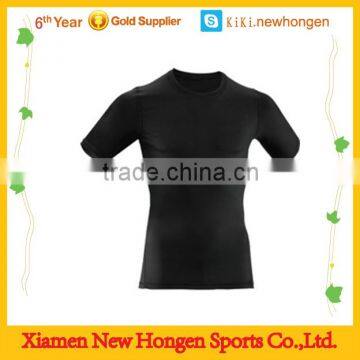 Make your own Compression wear jersey /customized blank black Shirt for lady wear