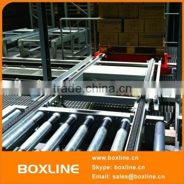 Roller conveyor for pallet palletizing