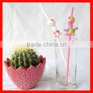 Cute plastic cartoon straw