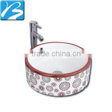 Made in china coloured White wash basins sizes