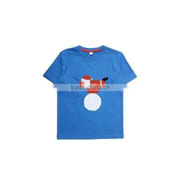 custom logo imprinted boys blue christmas t shirt boys33