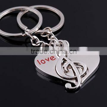 Wholesale Stylish New Designs Fashion Keychain 2014 Hot Sale Lover Couple Keychain