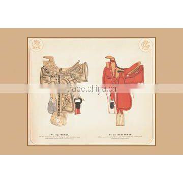 Texas and Red Texas Saddles 20x30 poster