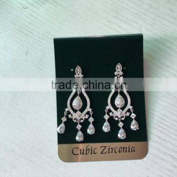 Hot seller wedding earring cubic zirconia bridal earrings