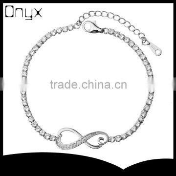 Cloud shaped infinity 925 sterling silver bracelet for ebay