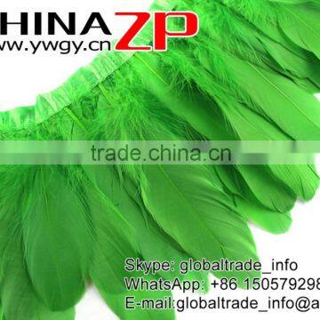 NO.1 Supplier ZPDECOR Factory Direct Sale Top Quality Dyed Trimming Green Goose Feathers Trim photo-4