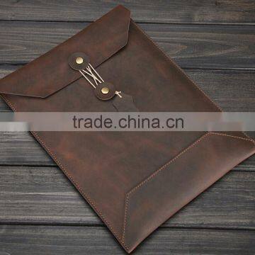 Boshiho envelope leather handbag brown laptop bag