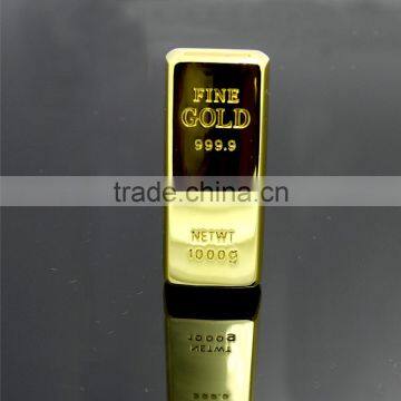 Gold bullion usb flash drive/Metal usb, usb memory,capacity 2GB 4GB 8GB16GB 32GB 64GB