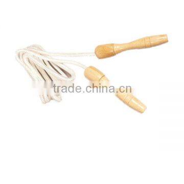 cotton rope wood handle jumping rope /skipping rope /christmas gift