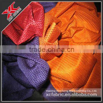 Warp knitting tricot 100% polyester mesh fabric for sport bags