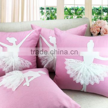 Ballet Girl Decorative Linen Cotton Pillow Cover / Cushion Cover /Pillowcase