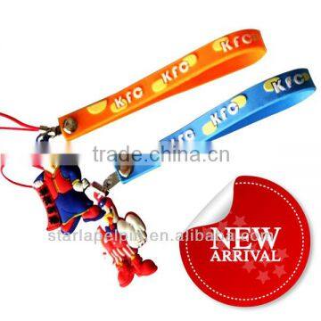 Fashion cute cheap custom design mobile phone charms cell phone wrist strap