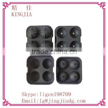 silicone Ice Ball Maker Mold - Black Flexible Silicone Ice Tray - Molds 4 X 4.5cm Round Ice Ball Spheres