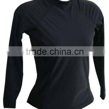 Female Black Long Sleeve High Quality Sports Rush Guard