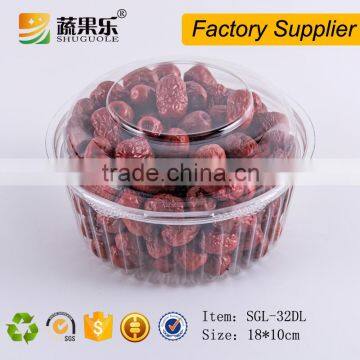 Plastic clamshell dry fruit punnet packaging container