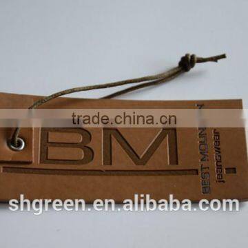 Smooth Embossed Leather Luggage Bag Hangtag photo-2