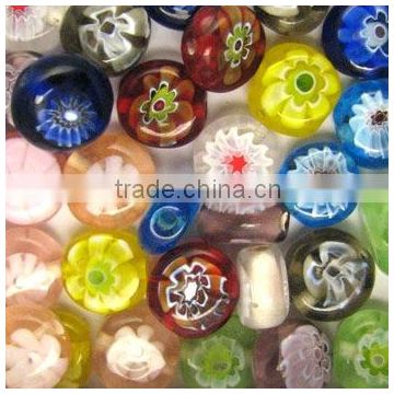 Coin Shaped Glass Beads