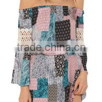 Women's Casual Butterfly Sleeve Floral Print Chiffon Dress photo-5