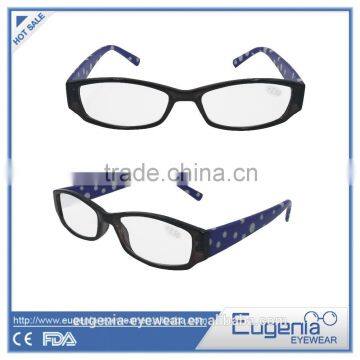 2016cheap high quality smart frame flower printed reading glasses