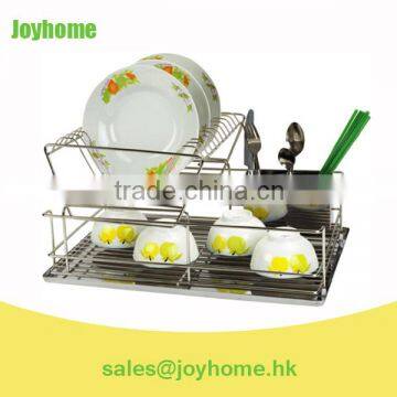 foldable metal dish holder with tray