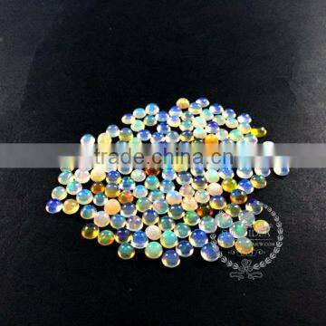 5-5.3mm round tiny white opal rainbow color semi precious loose stone gemstone diy ring earrings pendant charm cabochon 4110113