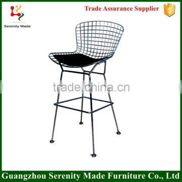 Mesh steel outdoor harry bertoia rose gold metal bar stool high chair