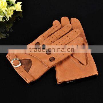 New premium men's unlined deerskin leather gloves. Hand sewing breathable driving gloves .