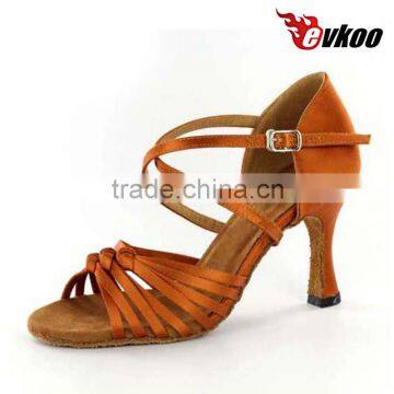 Dark tan 5cm heel dance shoes for latin