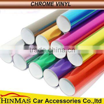 Wholesale Silvery Aluminum Chrome Vinyl Rolls Chrome Metallic Vinyl Wrap Foil