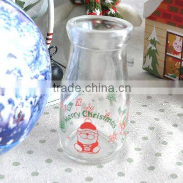 transparent glass bottle with plastic lid(CD-601)