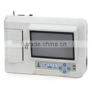 China Cheap Price Portable Six-channel Software Electrocardiograph Color Touch Screen 6 Channel Portable Ecg Machine photo-2