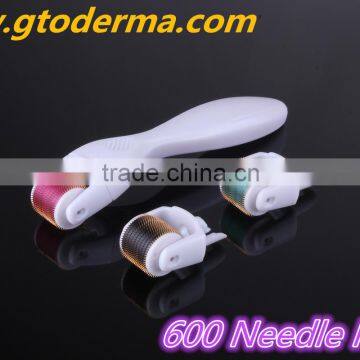 600 needles titanium derma roller with replacable tips for scar removal