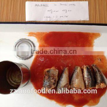 Cheap Canned Food Canned Mackerel in Tomato Sauce