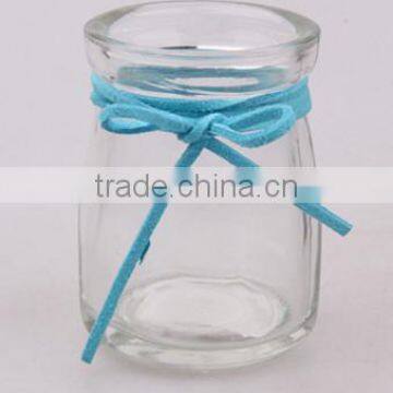 80ml Mini Glass Milk Bottle With Plastic Lid