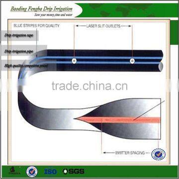 Drip irrigation tape with double line for water saving