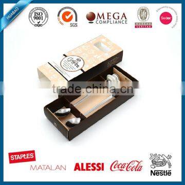 Gift Cutlery Set With Polyresin Head, Coffee Pot Design Dessert Spoon and Fork Set, Christmas