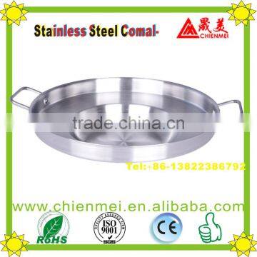 CONCORD Stainless Steel Comal For Fish Frying Griddle Wok Cookware Bowl Pan