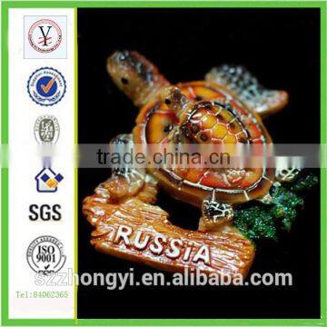 factory custom-made high quality resin fridge magnet of names turtles