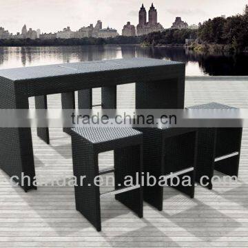 garden aluminum frame with rattan bart able